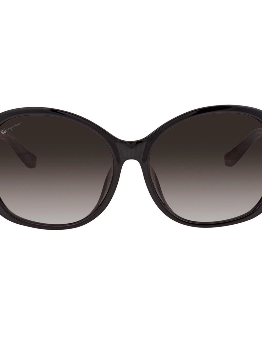 Salvatore Ferragamo Black Frame Brown Gradient Lens Women's Sunglasses
